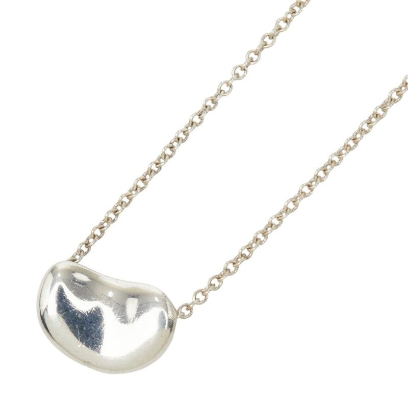 Tiffany & Co Elsa Peretti Bean Necklace Silver