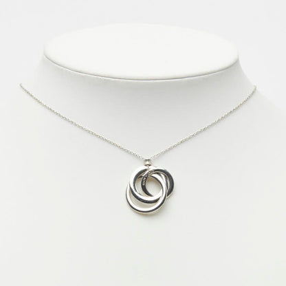 Tiffany & Co Interlocking Circle Small Necklace Silver — view 7