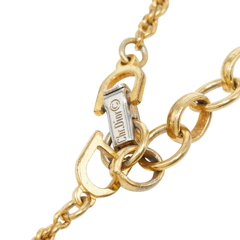 Dior Logo Pendant Gold Black Plated — view 5