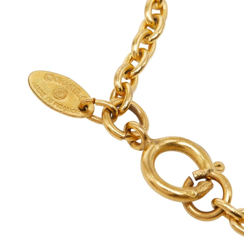 Chanel CC Logo Quilted Chain Pendant Gold Plated — view 6