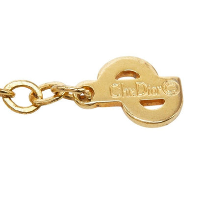 Dior CD Logo Pendant Gold Plated Rhinestone — view 6