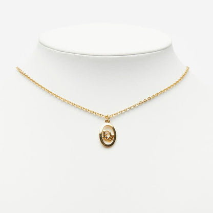 Dior Vintage Logo Necklace Gold Plated — view 5