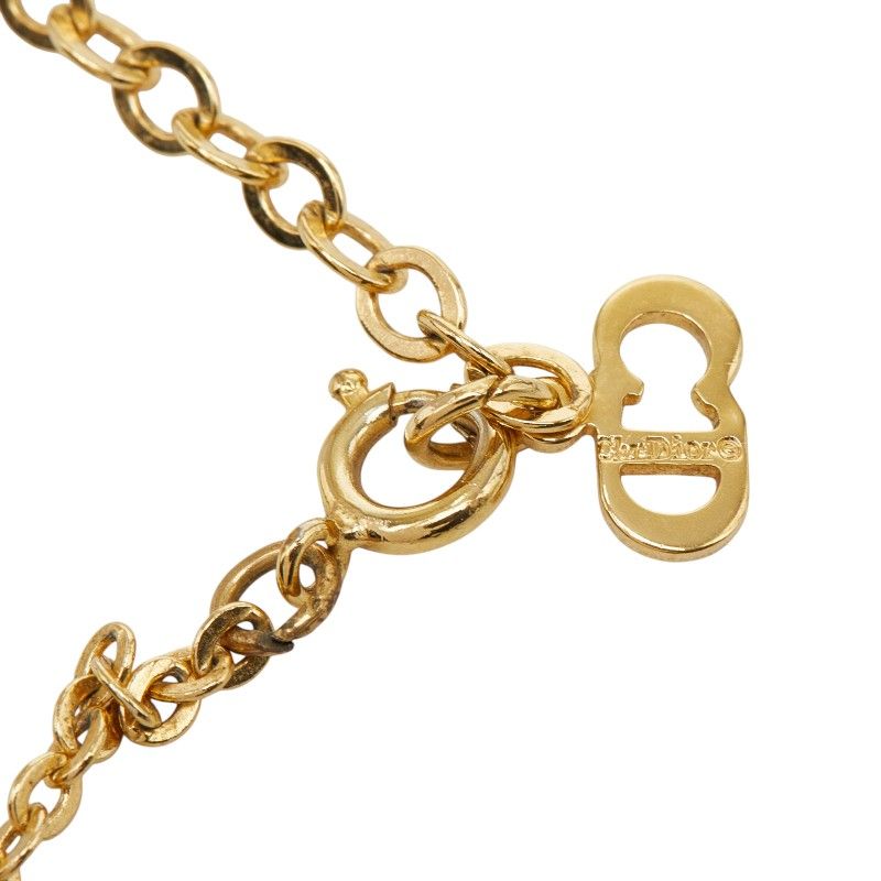 Dior Vintage Logo Necklace Gold Plated — view 4