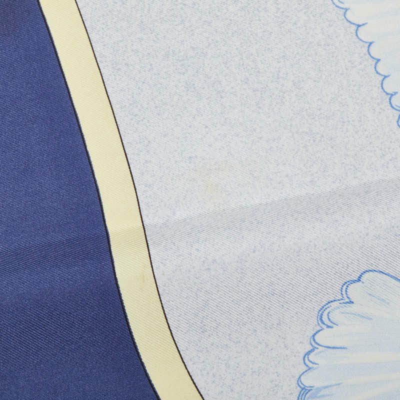 Hermes Carre 90 Oiseaux Migrateurs Migratory Bird Scarf Navy Multi Color Silk — view 2