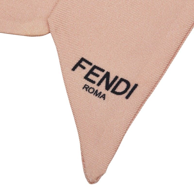 Fendi Flower Botanical Pattern Wrappy Scarf Ribbonscarf Black Multi Color — view 4