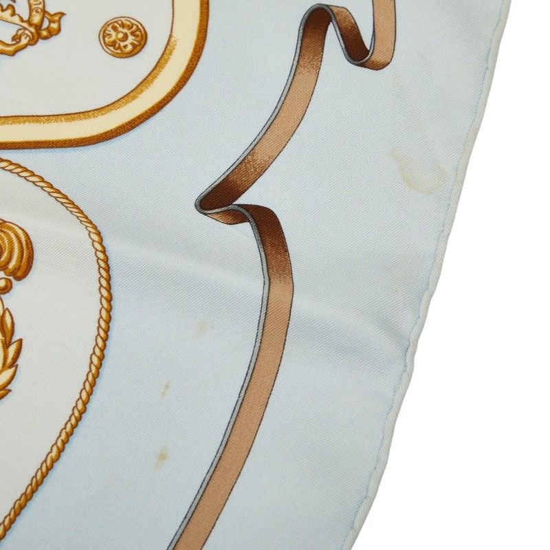 Hermes Carre 90 the Royal Mews Stable Scarf Light Blue Silk — view 6