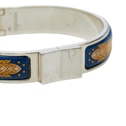 Hermes Enamel PM Cloisonne Bangle Silver 1- Bracelet — view 3