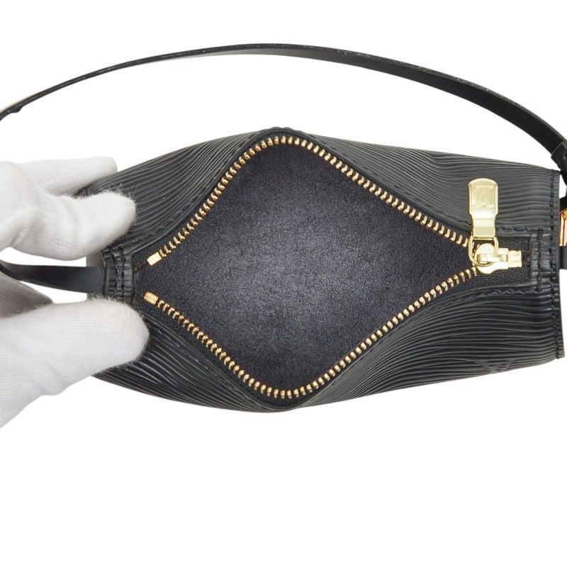 Louis Vuitton Epi Soufflot Pouch Noir Black Leather — view 8