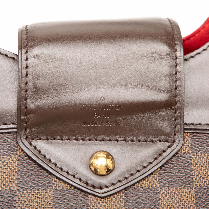 Louis Vuitton Damier Sistina GM Tote Shoulder Bag Brown Leather — view 7