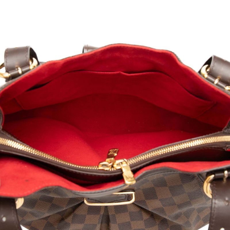 Louis Vuitton Damier Sistina GM Tote Shoulder Bag Brown Leather — view 4