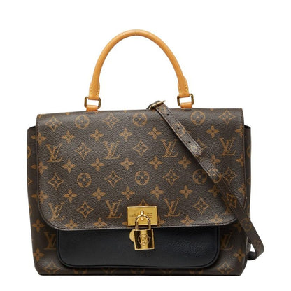 Louis Vuitton Monogram Marignan 2-Way Shoulder Bag Brown Leather