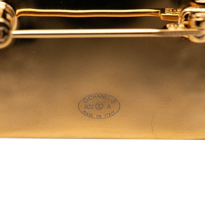Chanel CC Logo Rue Cambon le Brooch 22 Gold Plated — view 3