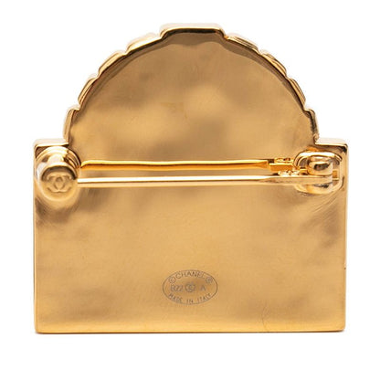 Chanel CC Logo Rue Cambon le Brooch 22 Gold Plated — view 2