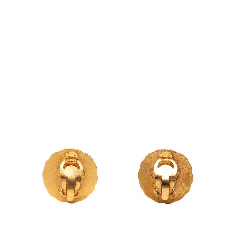 Chanel Vintage CC Logo Earrings Gold Plated — view 2