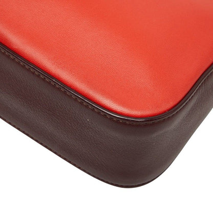 Fendi Chain Shoulder Back Red Bordeaux Leather — view 6