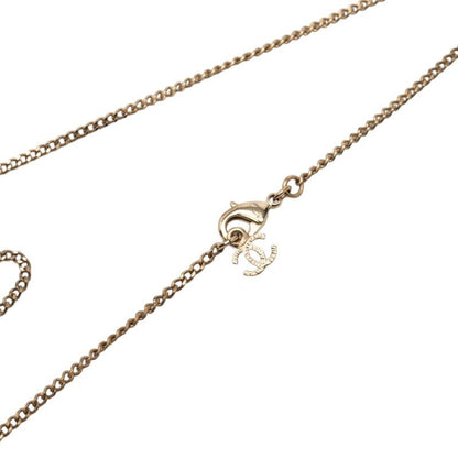 Chanel CC Logo Necklace Gold Plated Rhinestone — view 5