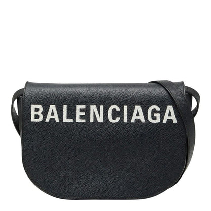Balenciaga Ville Crossbody Shoulder Bag Black Leather