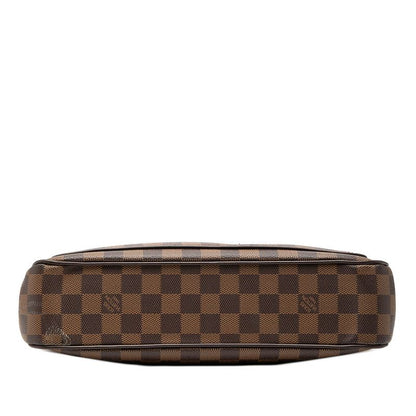 Louis Vuitton Damier Aubagne Shoulder Bag Brown Leather — view 3