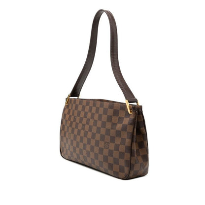 Louis Vuitton Damier Aubagne Shoulder Bag Brown Leather — view 2