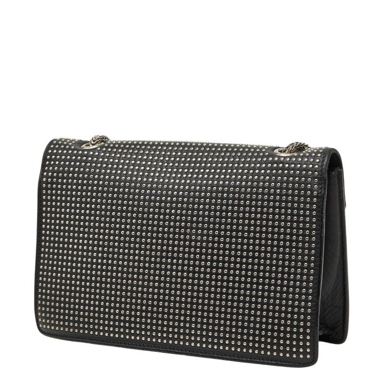 Saint Laurent Betty Studs Chain Shoulder Bag Black Leather — view 2
