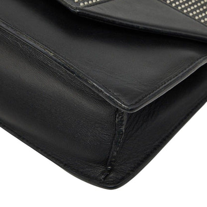 Saint Laurent Betty Studs Chain Shoulder Bag Black Leather — view 4