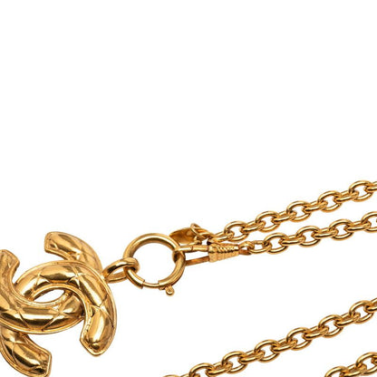 Chanel Quilted CC Logo Necklace Gold Plated — view 4