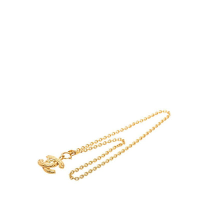 Chanel Quilted CC Logo Necklace Gold Plated — view 3