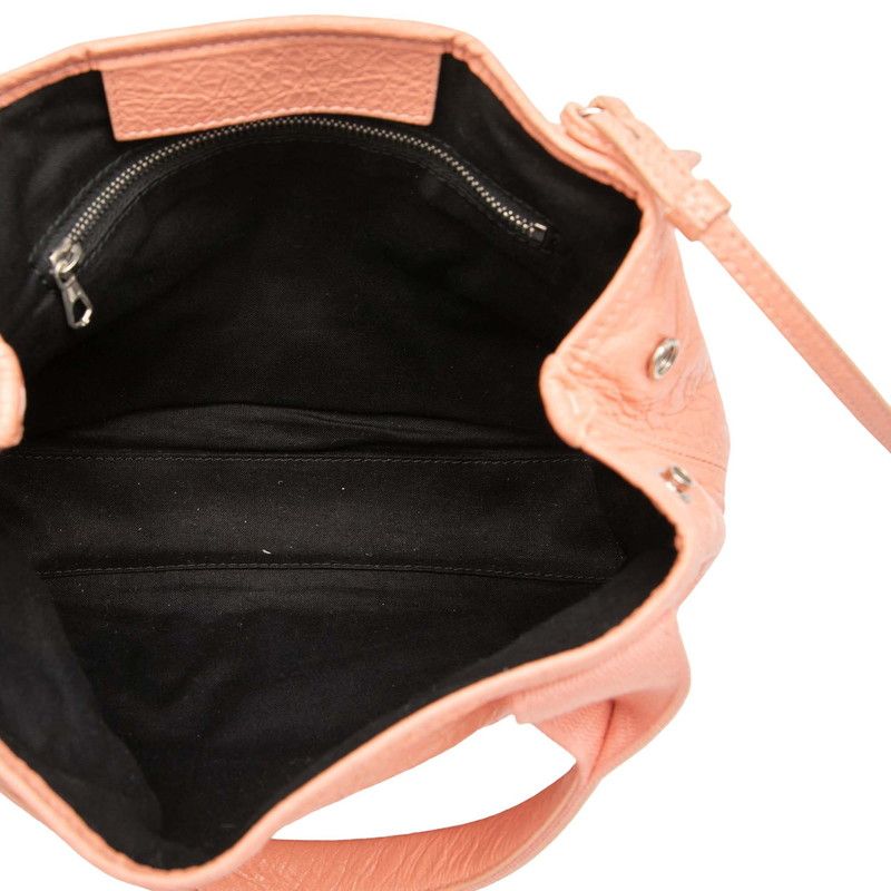 Balenciaga Navy Cabas XS 2-Way Shoulder Bag Pink Leather Canvas — view 4