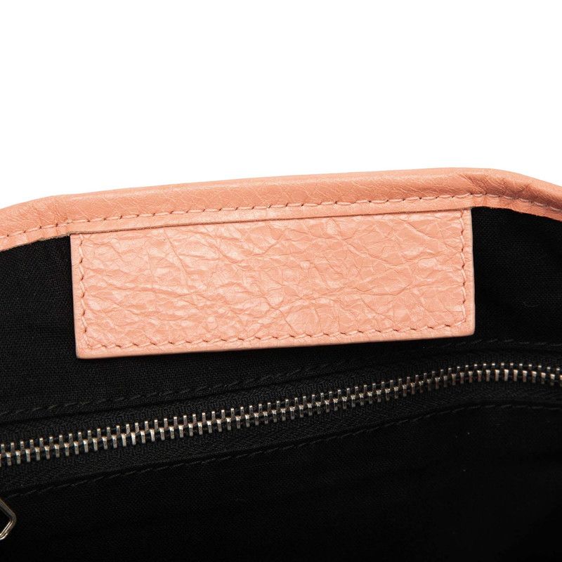 Balenciaga Navy Cabas XS 2-Way Shoulder Bag Pink Leather Canvas — view 6
