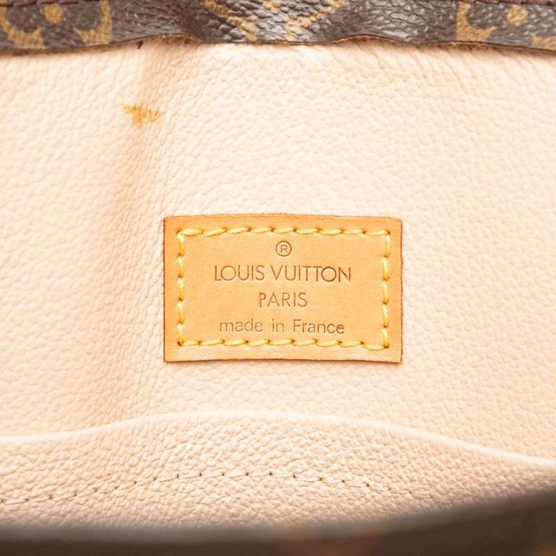 Louis Vuitton Monogram Sac Plat Tote Brown Leather — view 8