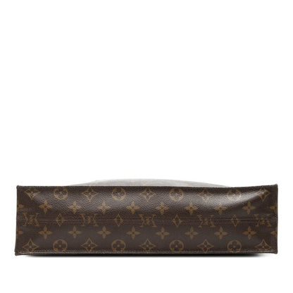 Louis Vuitton Monogram Sac Plat Tote Brown Leather — view 3