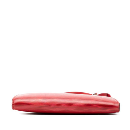 Louis Vuitton Epi Pochette Pouch Handbag Castilian Red Leather — view 3