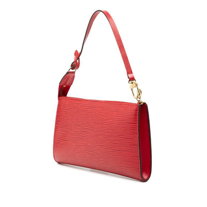 Louis Vuitton Epi Pochette Pouch Handbag Castilian Red Leather — view 2