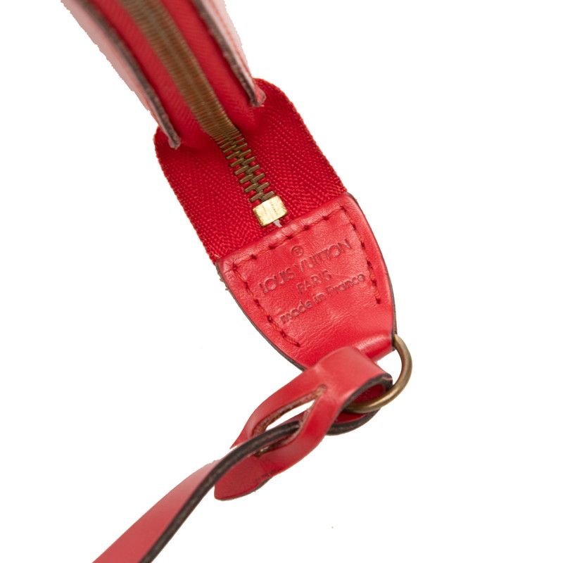 Louis Vuitton Epi Pochette Pouch Handbag Castilian Red Leather — view 6