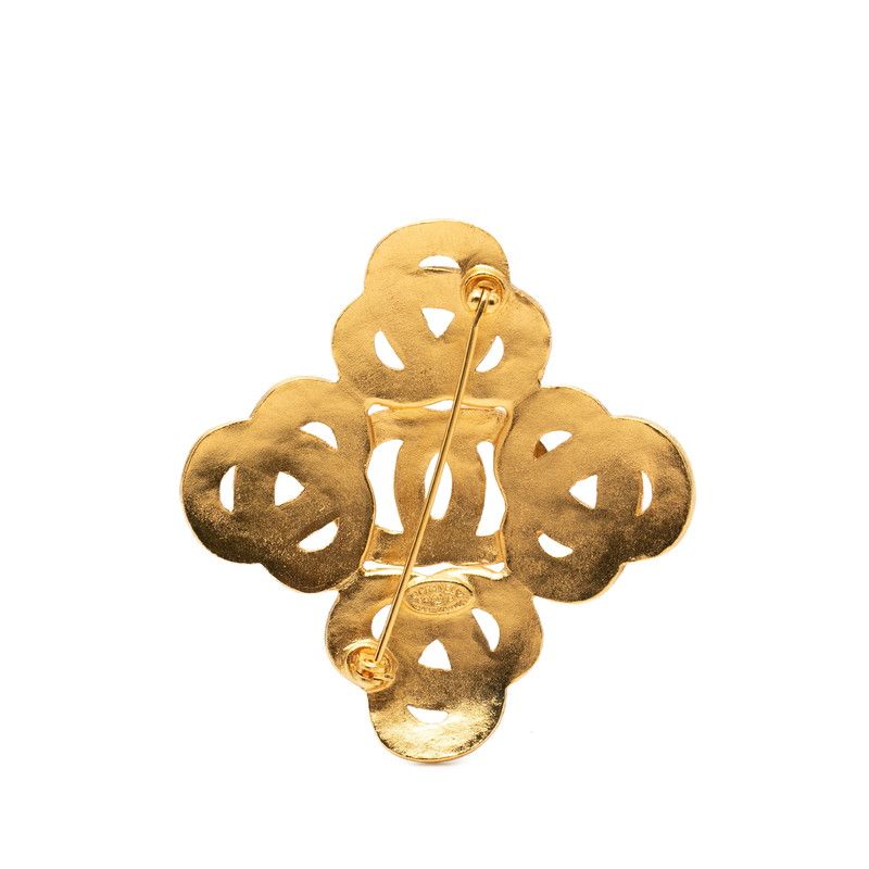 Chanel Vintage CC Logo Brooch Gold Plated — view 2