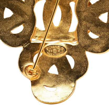 Chanel Vintage CC Logo Brooch Gold Plated — view 3