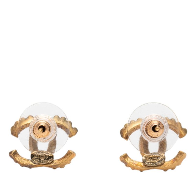 Chanel CC Logo Earrings Gold Plated — view 2