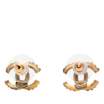 Chanel CC Logo Earrings Gold Plated — view 3