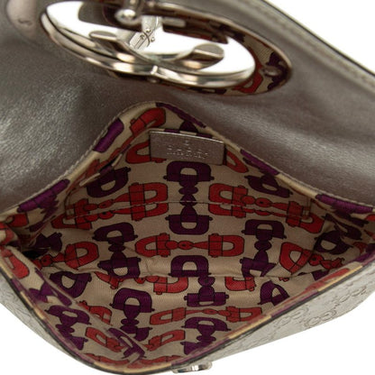 Gucci Guccissima Tassel Handbag Silver Leather — view 4