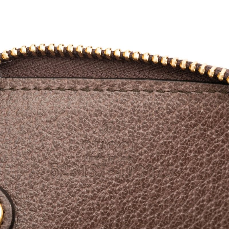 Gucci GG Supreme Sherry Line Ophidia Coin Purse Beige Brown Leather — view 6