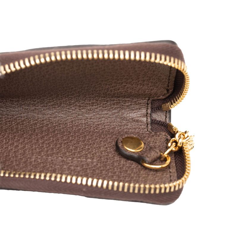 Gucci GG Supreme Sherry Line Ophidia Coin Purse Beige Brown Leather — view 4
