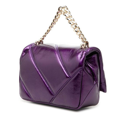 Bvlgari Serpenti Cabochon 2-Way Shoulder Bag Purple Calf — view 2
