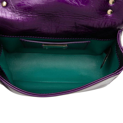 Bvlgari Serpenti Cabochon 2-Way Shoulder Bag Purple Calf — view 4