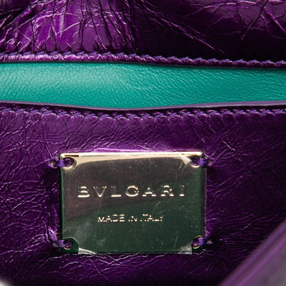 Bvlgari Serpenti Cabochon 2-Way Shoulder Bag Purple Calf — view 5