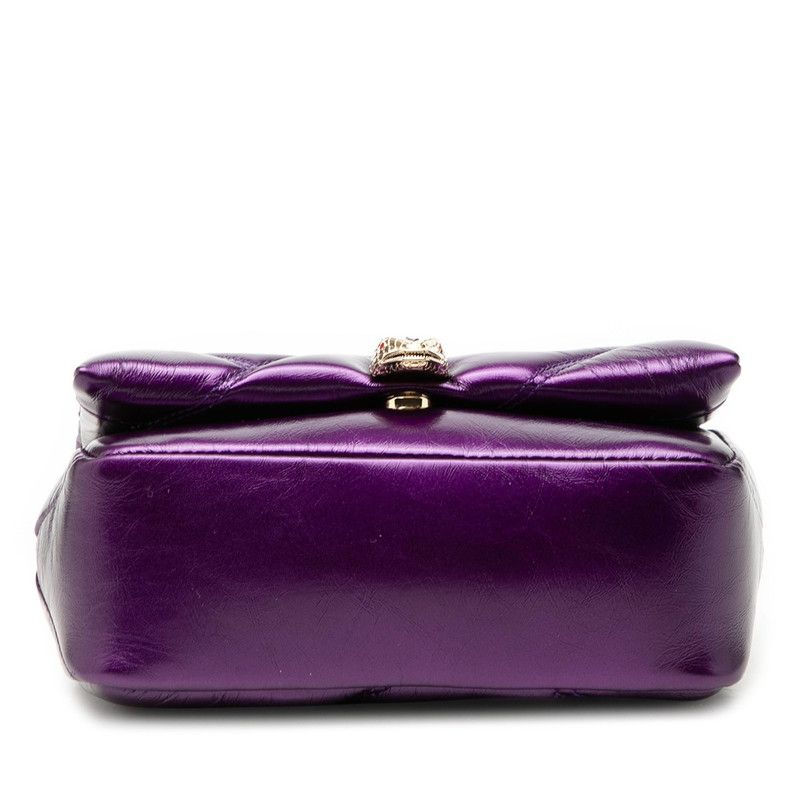 Bvlgari Serpenti Cabochon 2-Way Shoulder Bag Purple Calf — view 3