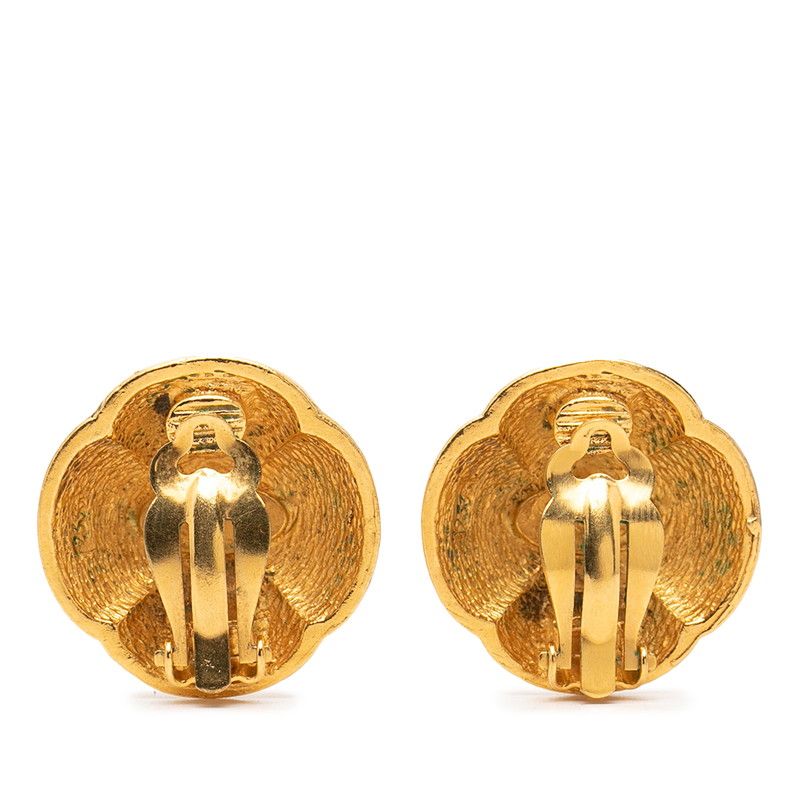 Chanel CC Logo Earrings Gold Plated — view 2