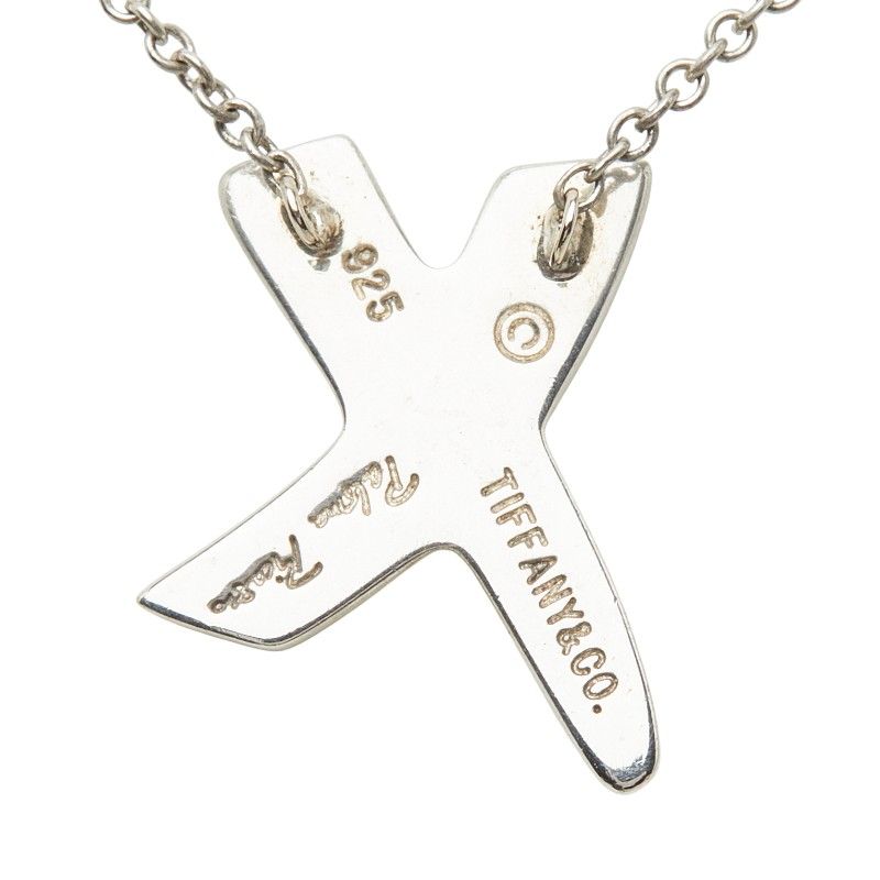 Tiffany & Co Elsa Peretti Kiss Necklace Silver — view 3