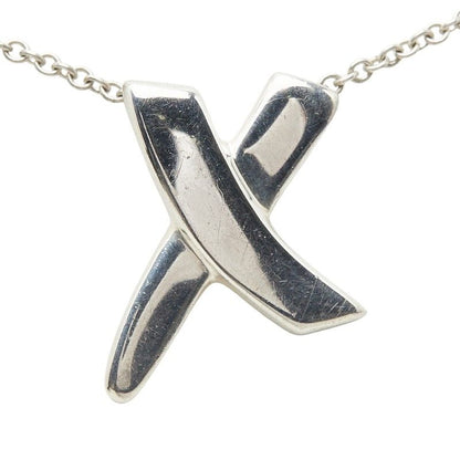 Tiffany & Co Elsa Peretti Kiss Necklace Silver — view 2