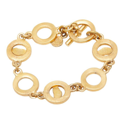 Celine Leaf Motif T Bar Bracelet Gold Plated — view 3