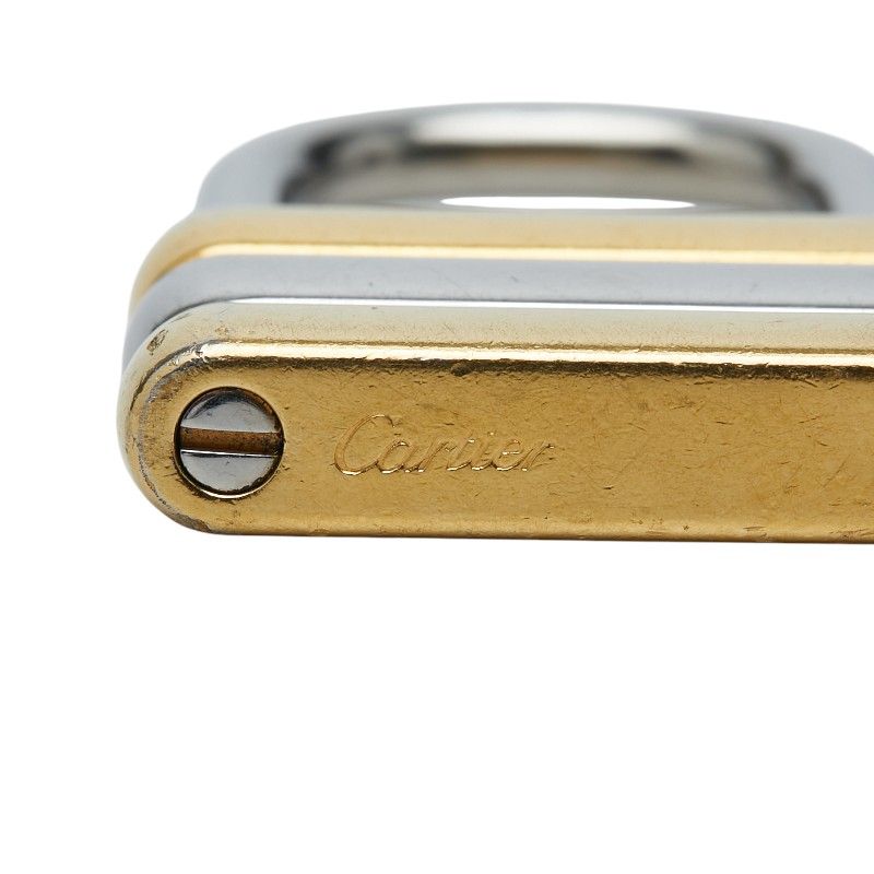 Cartier Trinity Cadena Padlock Motif Key Ring Charm Gold Silver Plated Metal 1 — view 4